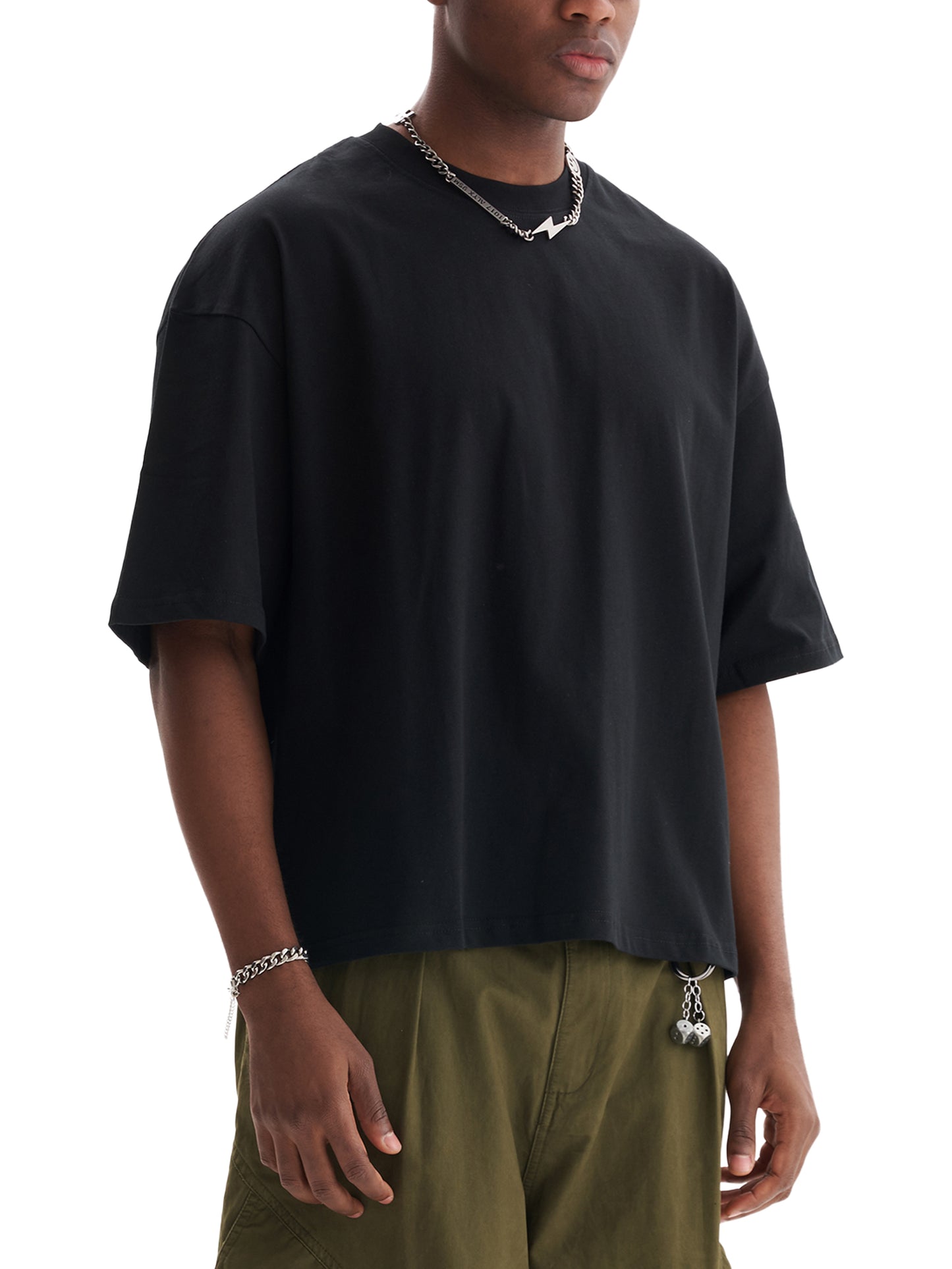 HOC Black Classic Loose Boxy Tee