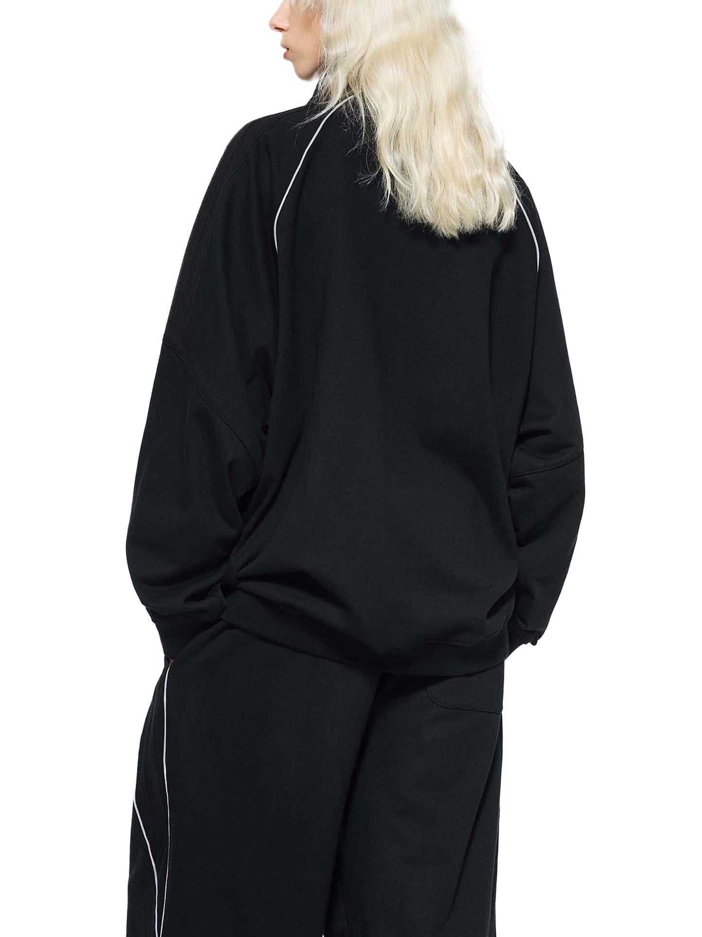 Black Reflective Striped Jacket