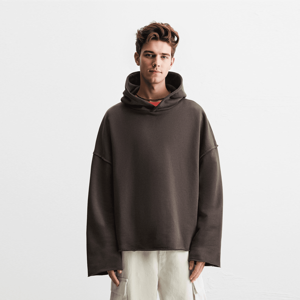 HOC Raw Cuff/Hem Boxy Hoodie
