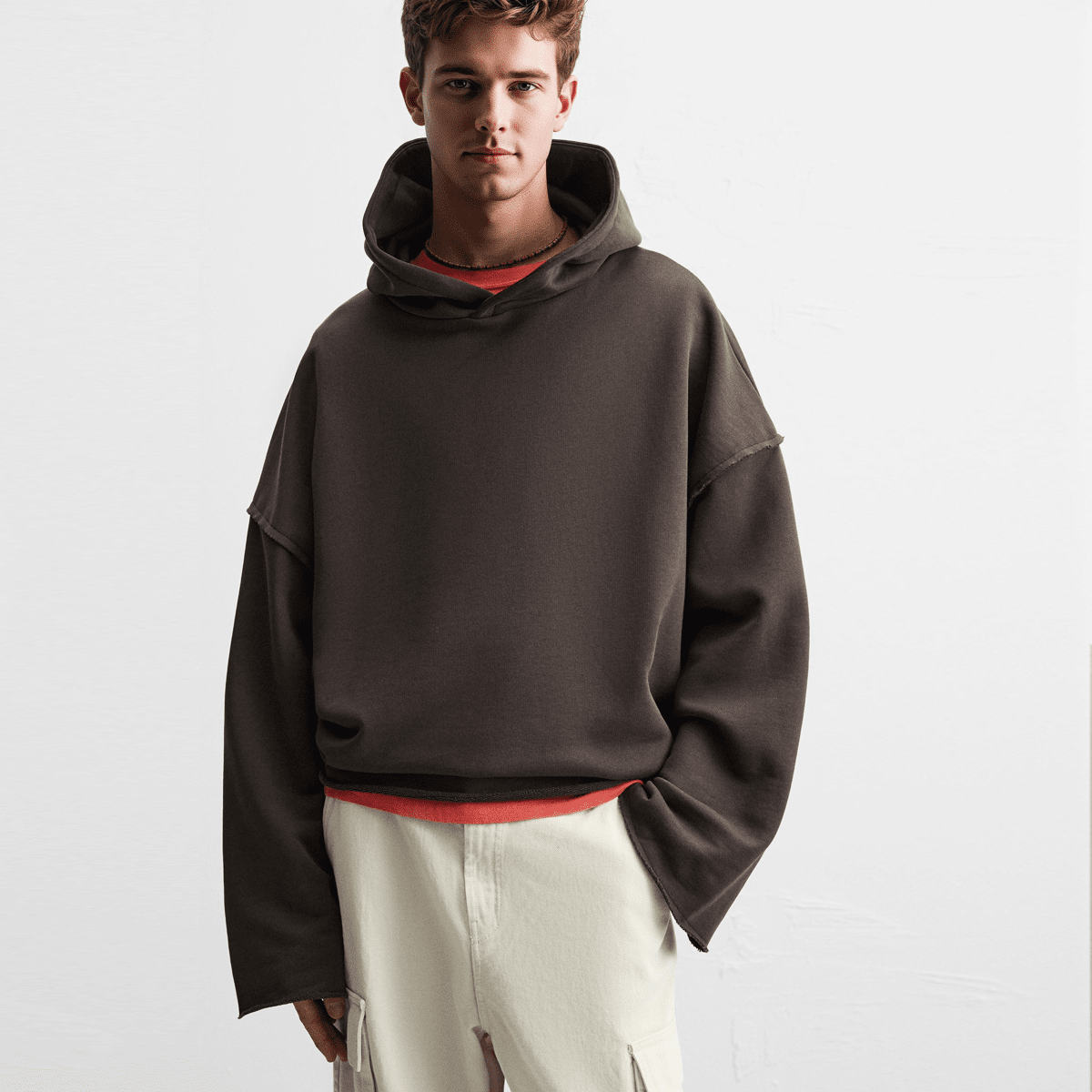 HOC Raw Cuff/Hem Boxy Hoodie