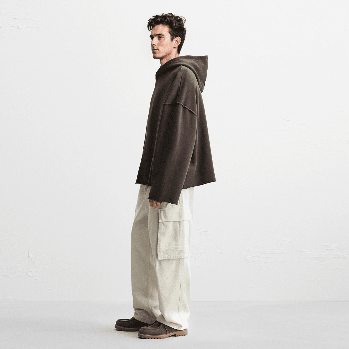 HOC Raw Cuff/Hem Boxy Hoodie