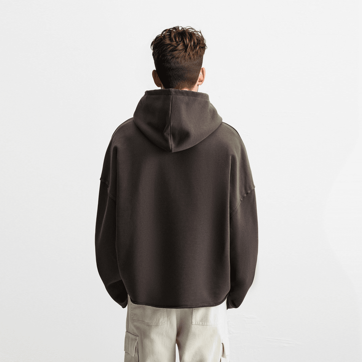 HOC Raw Cuff/Hem Boxy Hoodie
