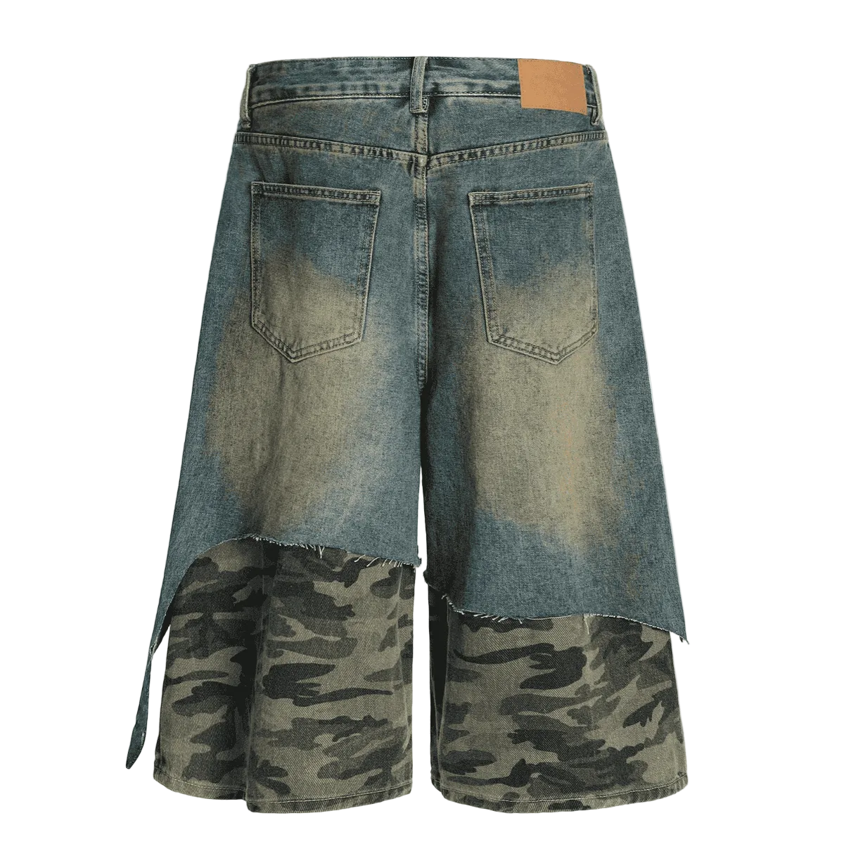 Unisex Camouflage Denim Shorts