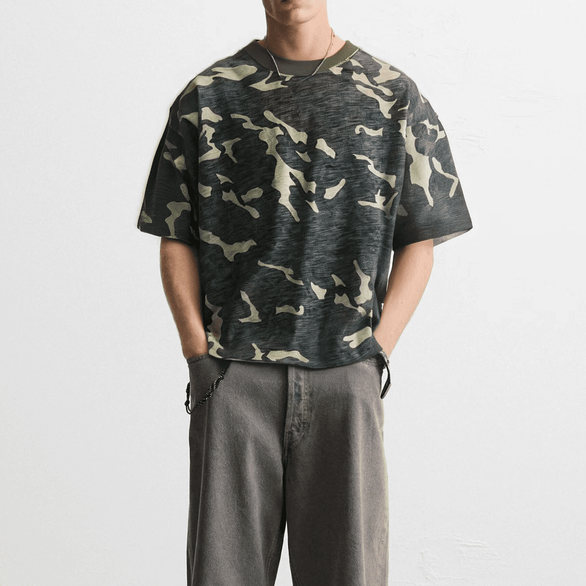 HOC Camo Cropped Tee