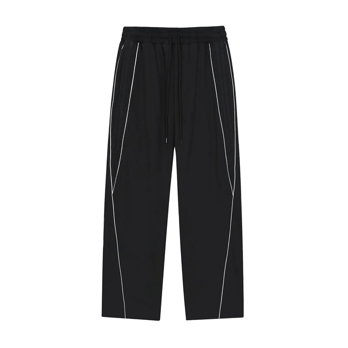 Black Reflective Striped Sweatpants