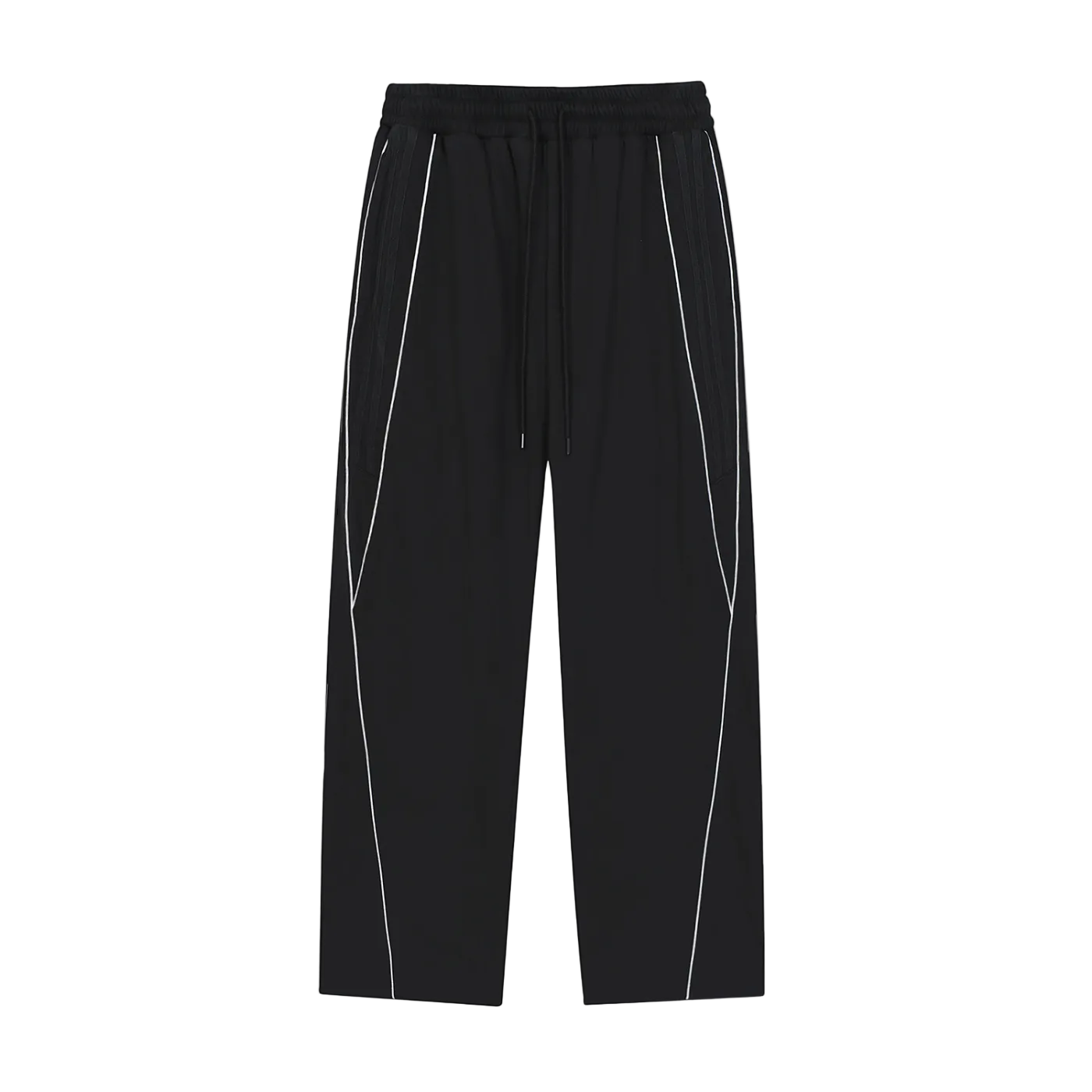 Black Reflective Striped Sweatpants