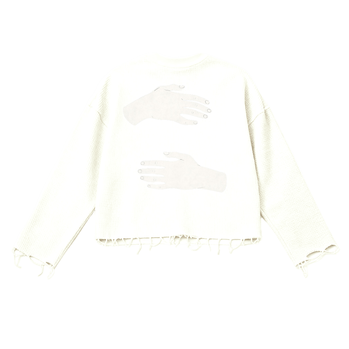 HOC Waffle Knit Cropped Long Sleeve