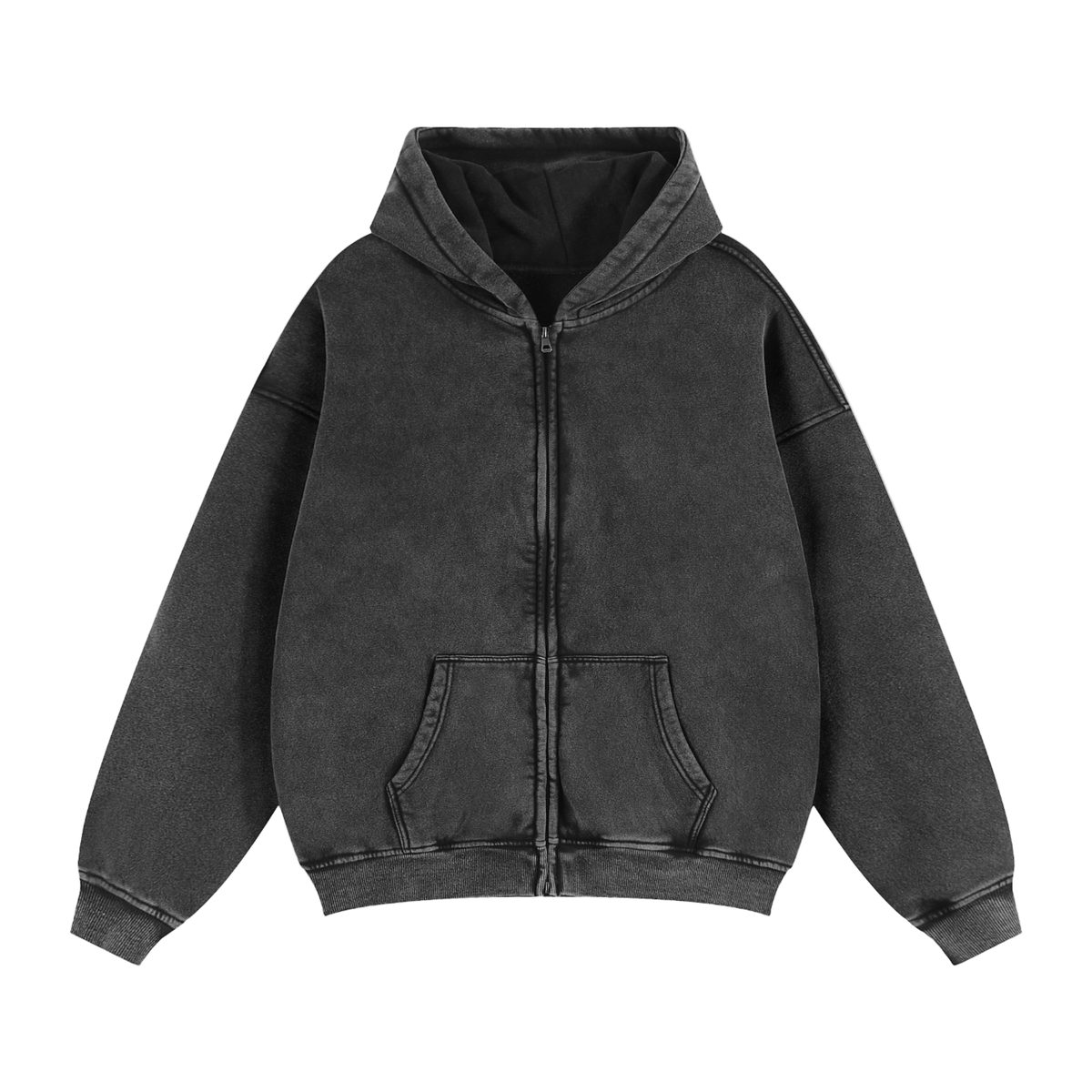 HOC Double Zip Boxy Hoodie