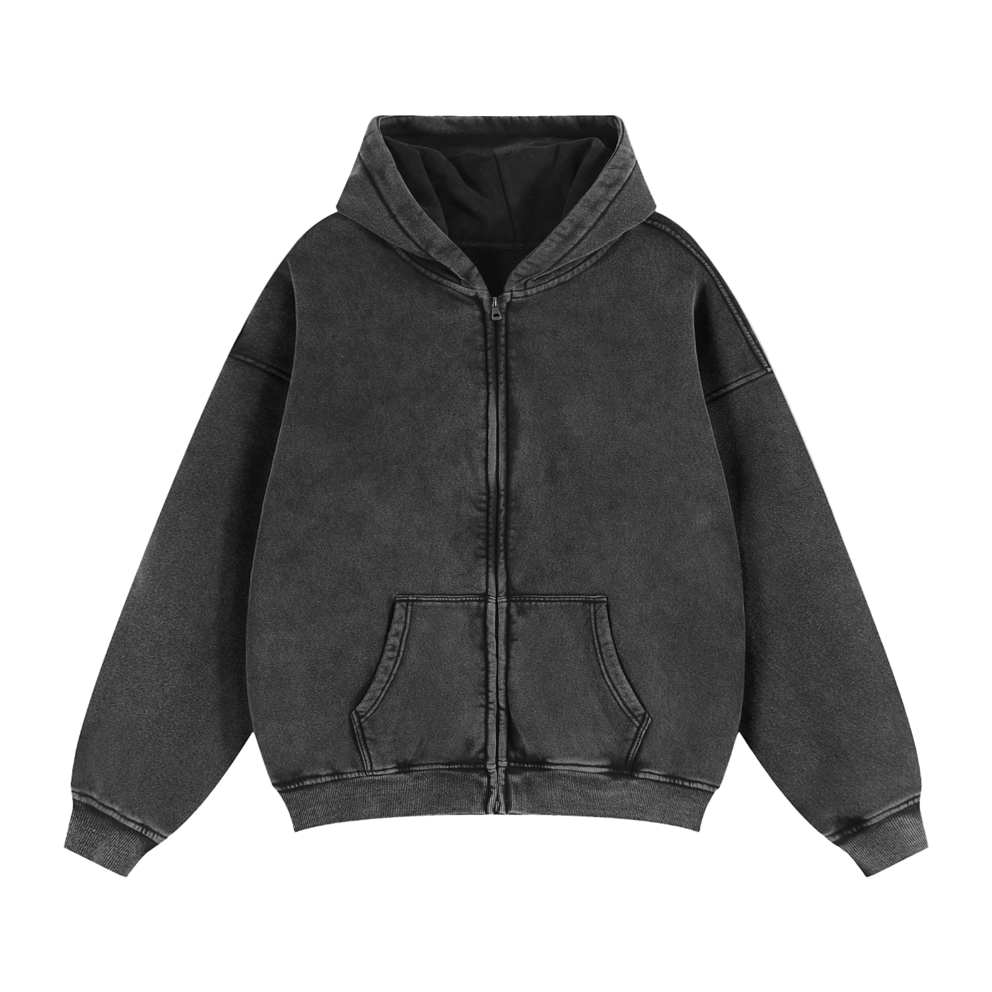 HOC Double Zip Boxy Hoodie