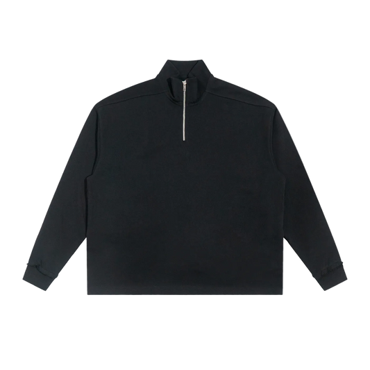 HOC Quarter Zip Rolled Edge Sweatshirt