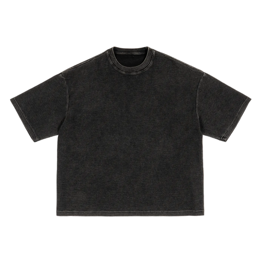 HOC Waffle Textured Washed Boxy Tee
