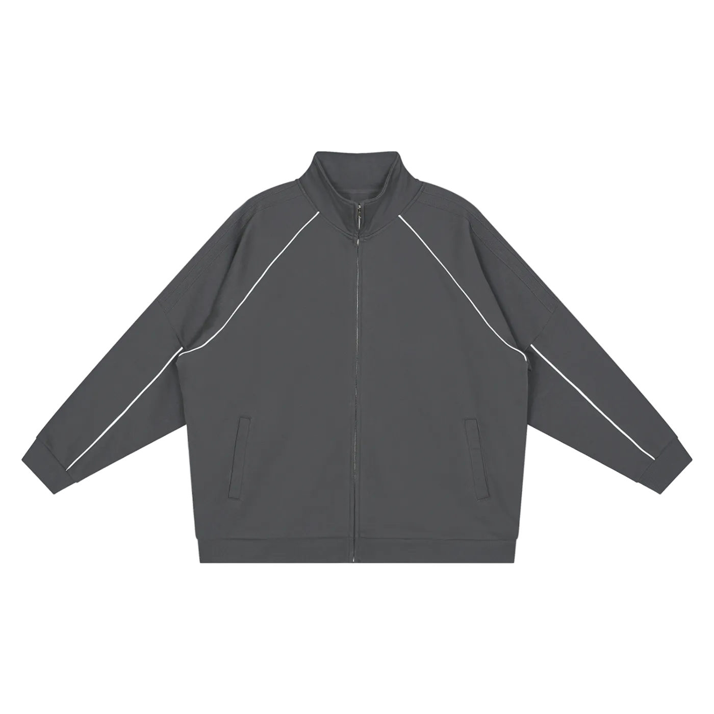 Gray Reflective Striped Jacket