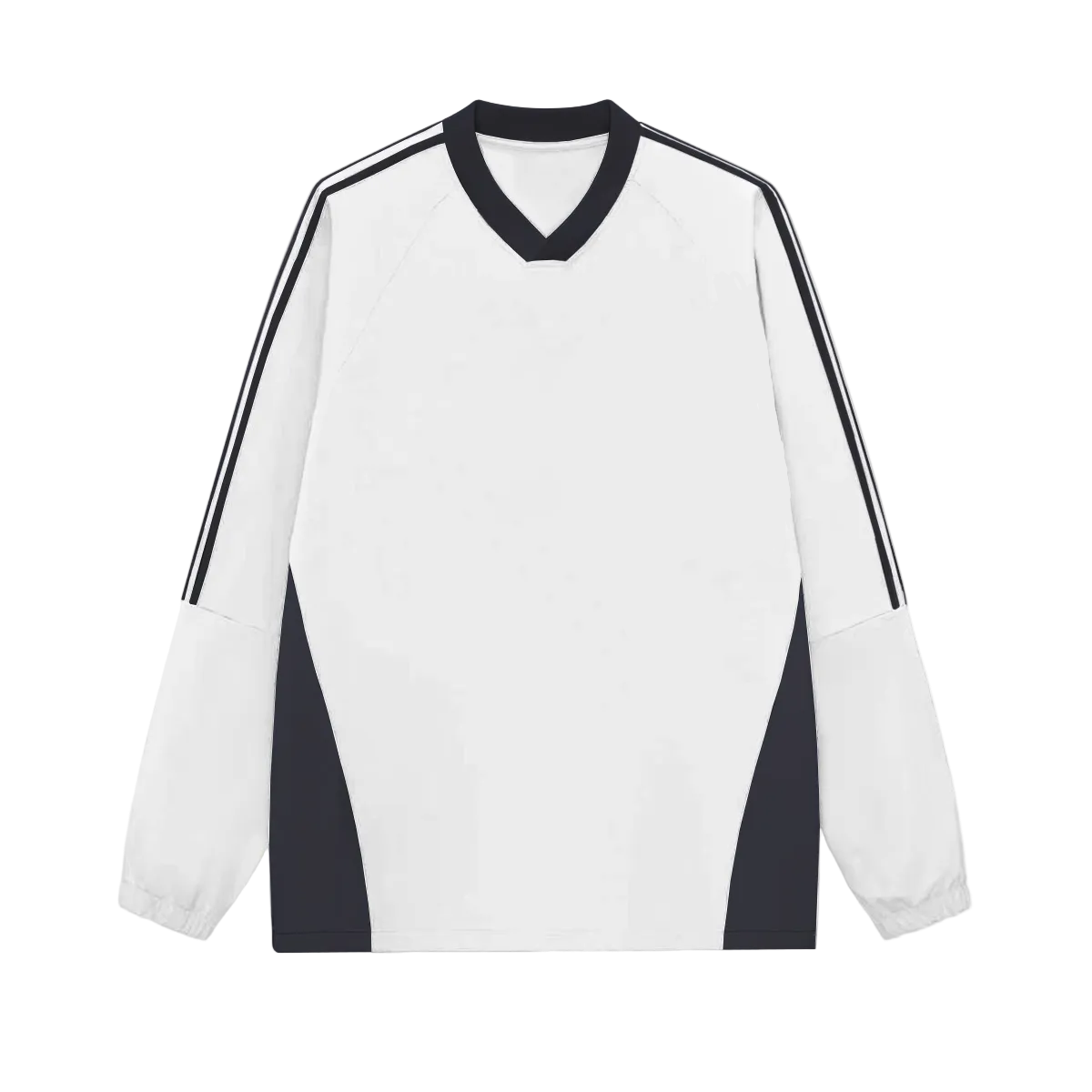 HOC White V-Neck Long Sleeve Jersey