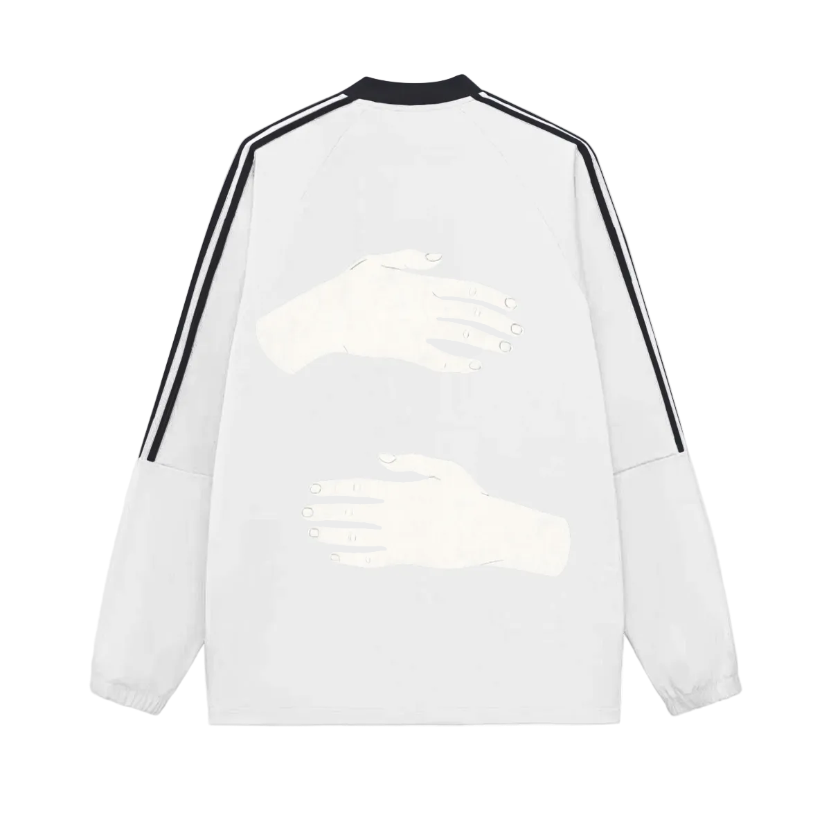 HOC White V-Neck Long Sleeve Jersey