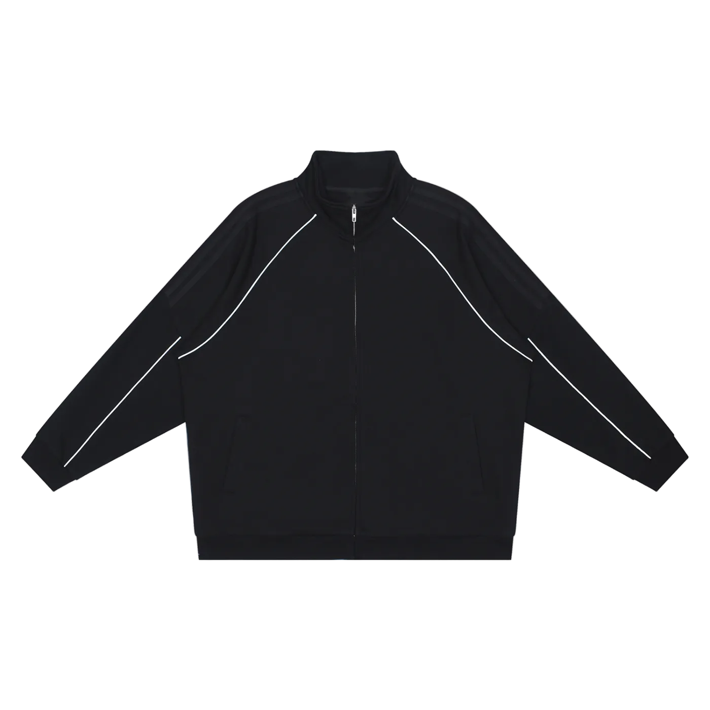 Black Reflective Striped Jacket