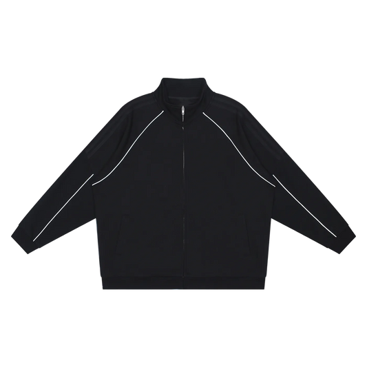 Black Reflective Striped Jacket