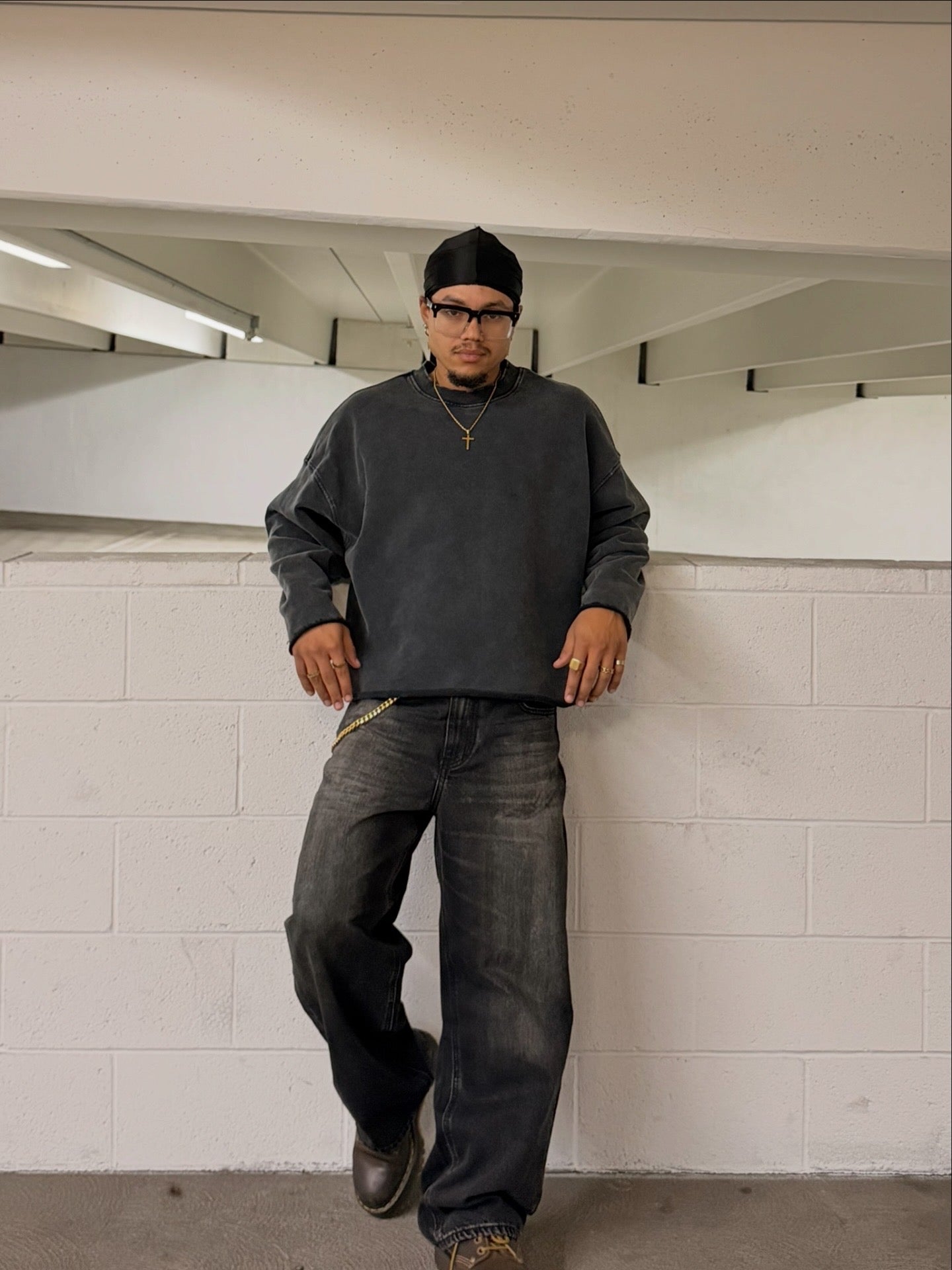 SUSTN Vintage Wash Denim Jeans