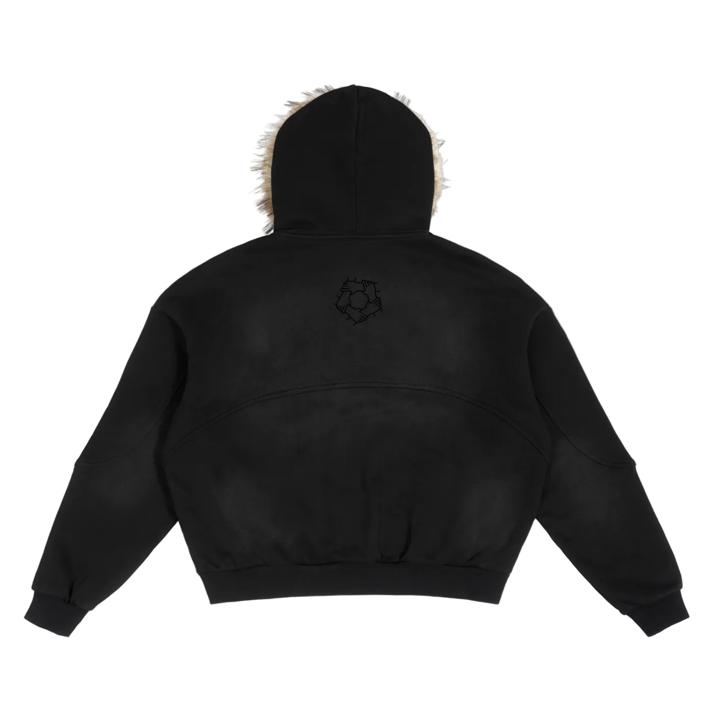 Boxy Detachable Fur Zip Up