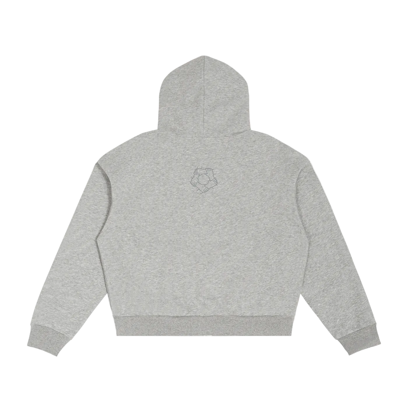 SUSTN Grey Plaid Boxy Zip Up