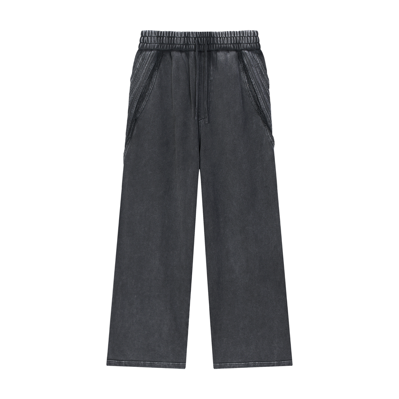 Striped Raw Edge Sweatpants