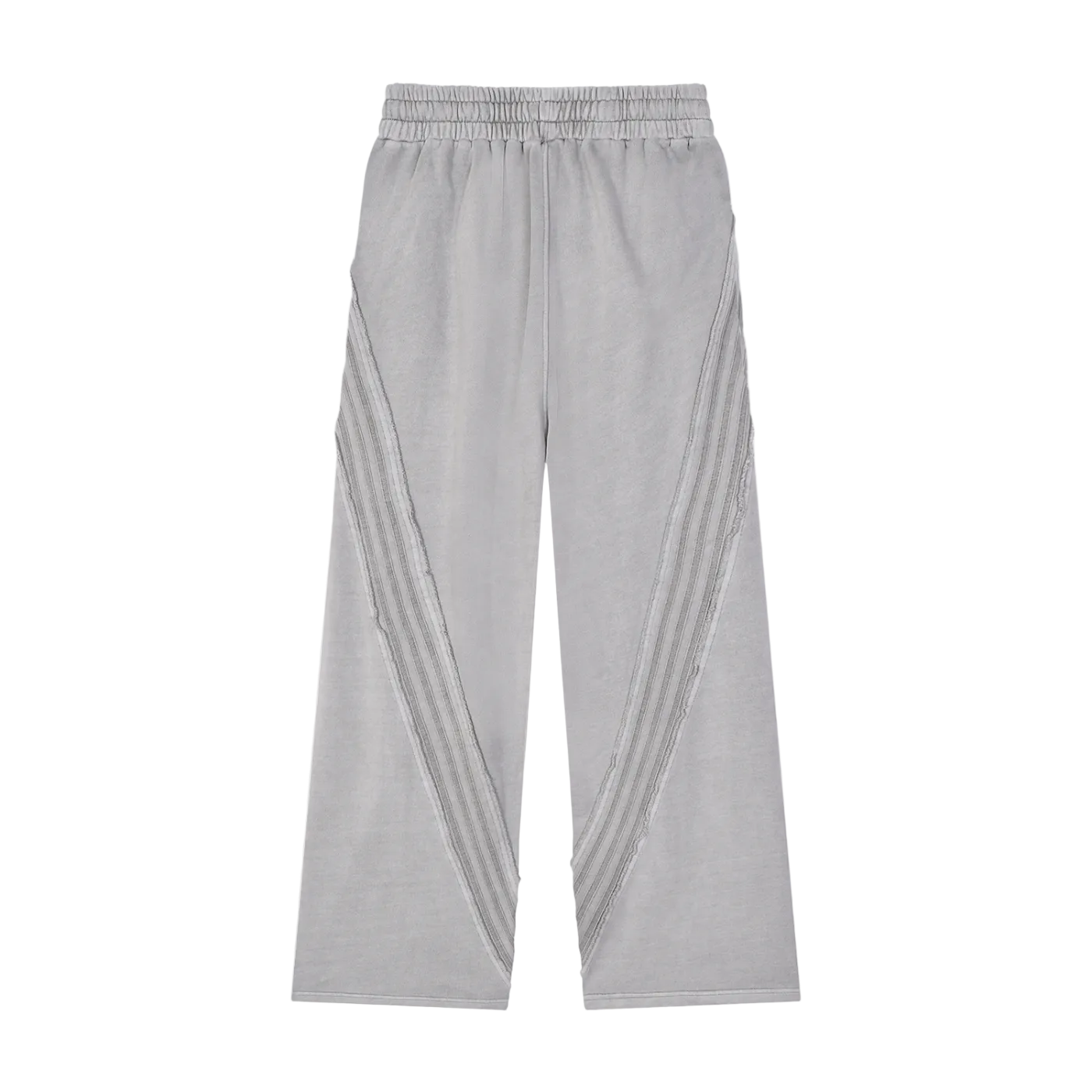 Striped Raw Edge Sweatpants (Stone)