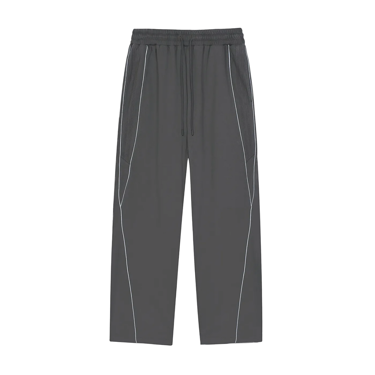 Gray Reflective Striped Sweatpants