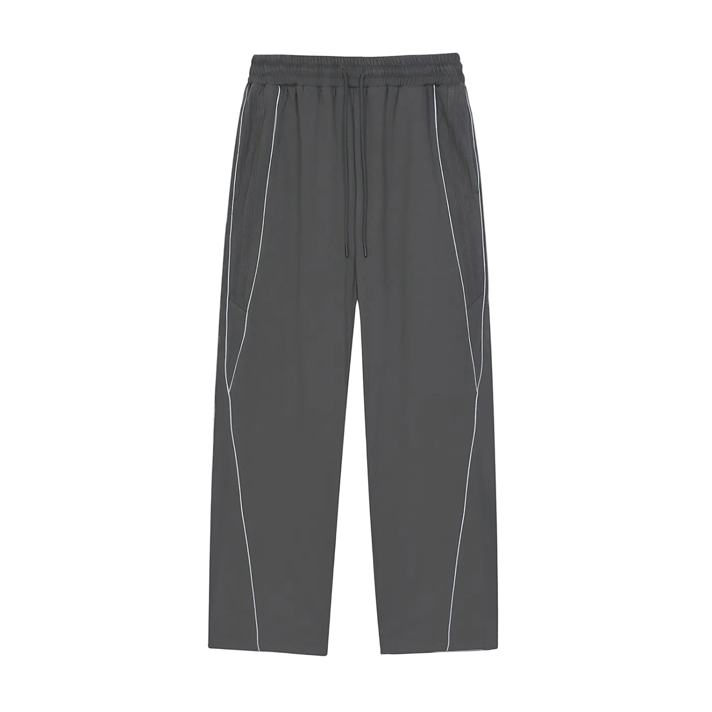 Gray Reflective Striped Sweatpants
