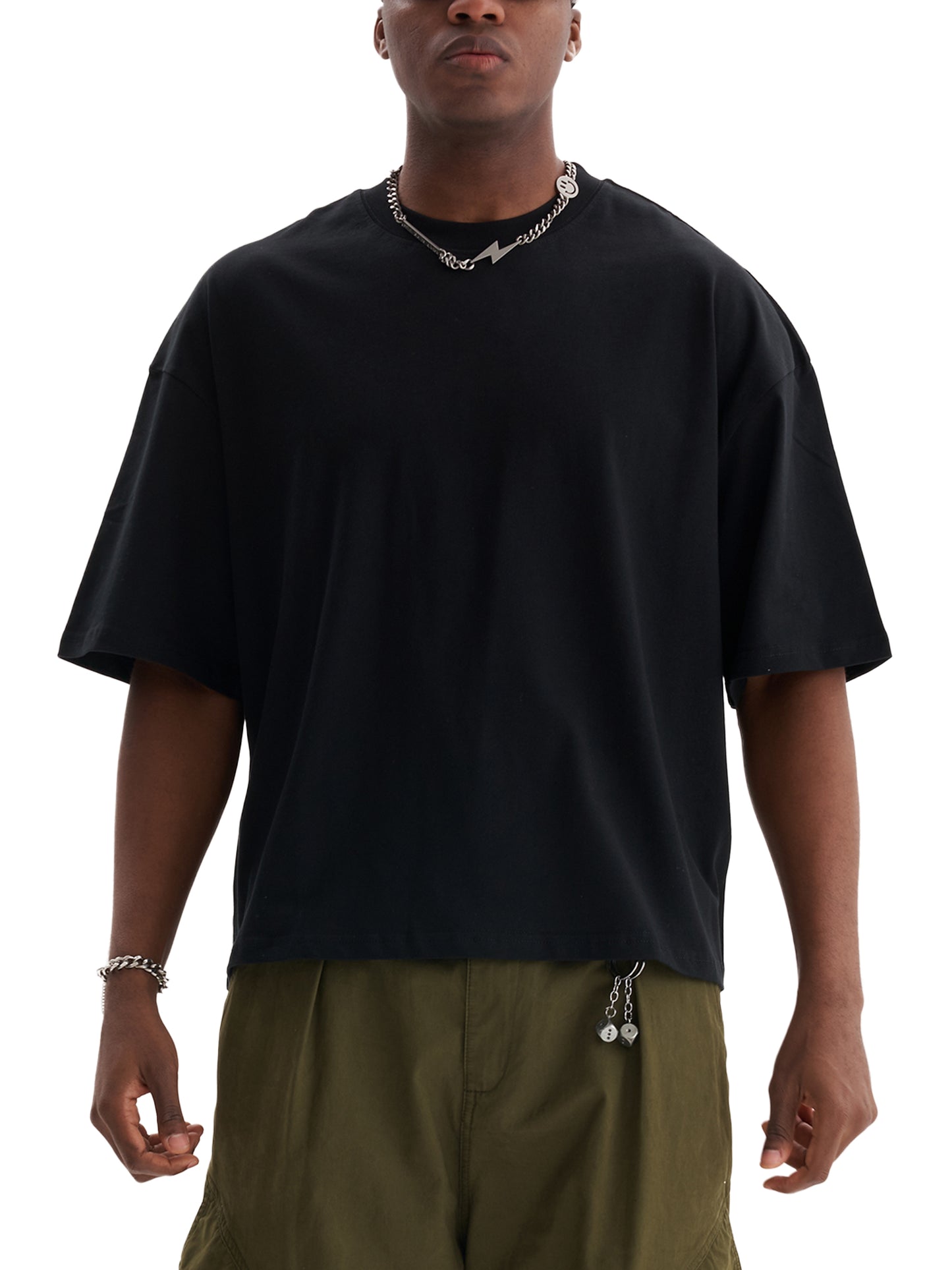 HOC Black Classic Loose Boxy Tee