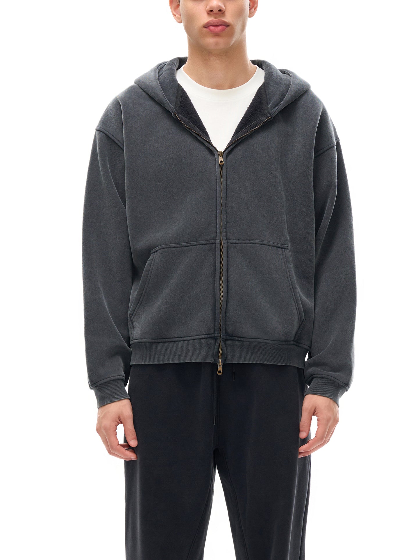 HOC Double Zip Boxy Hoodie