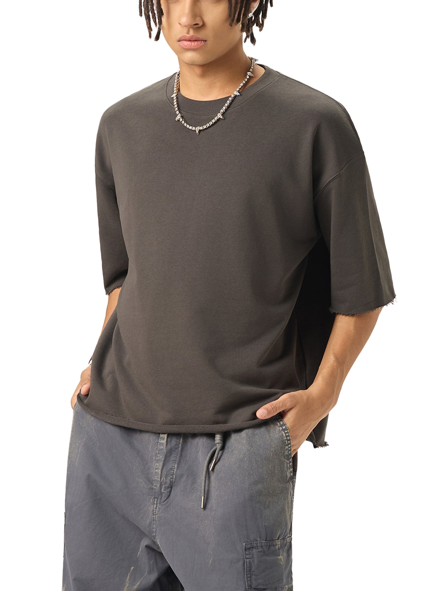 HOC Boxy Raw Edge Tee