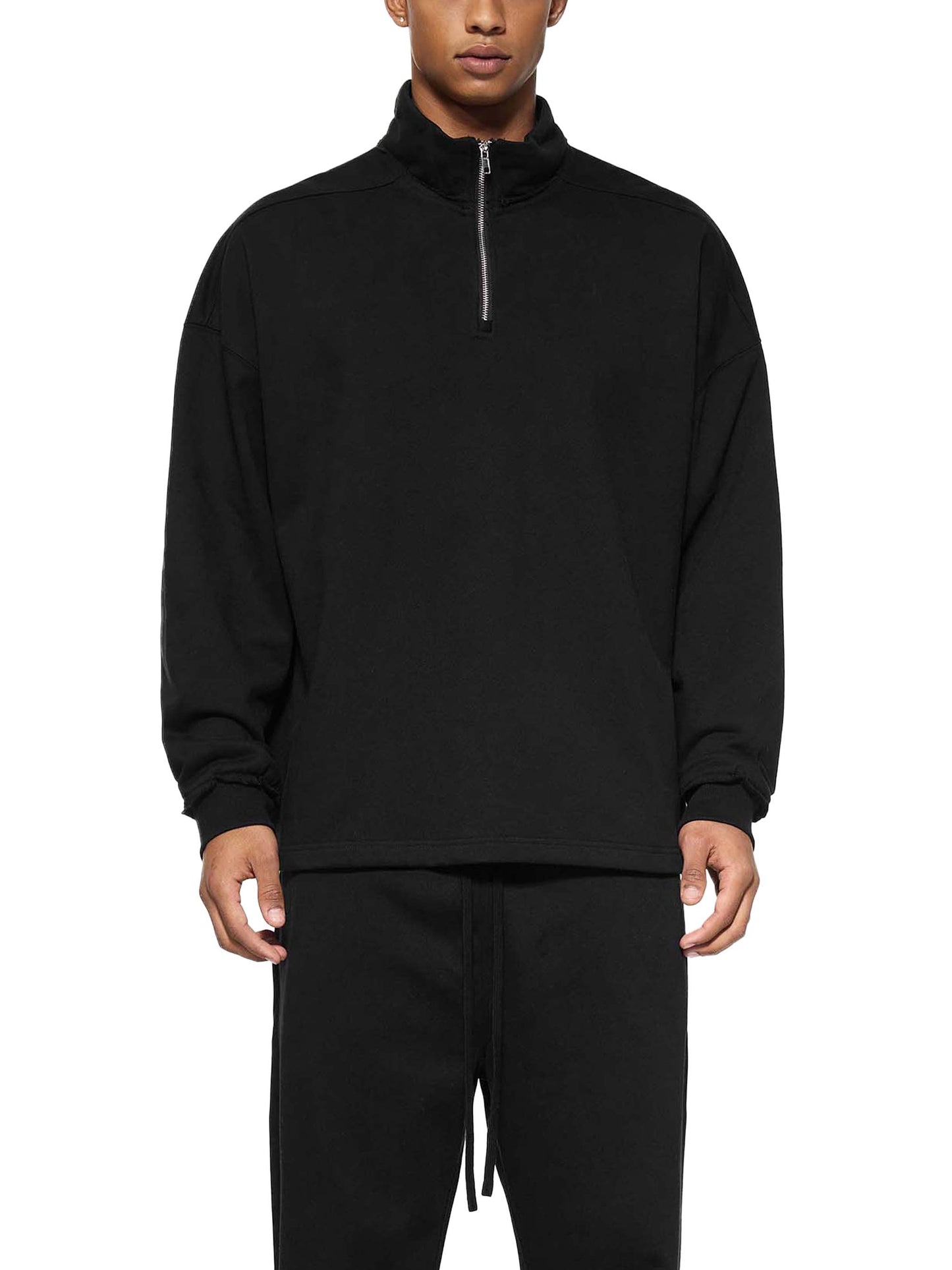HOC Quarter Zip Rolled Edge Sweatshirt