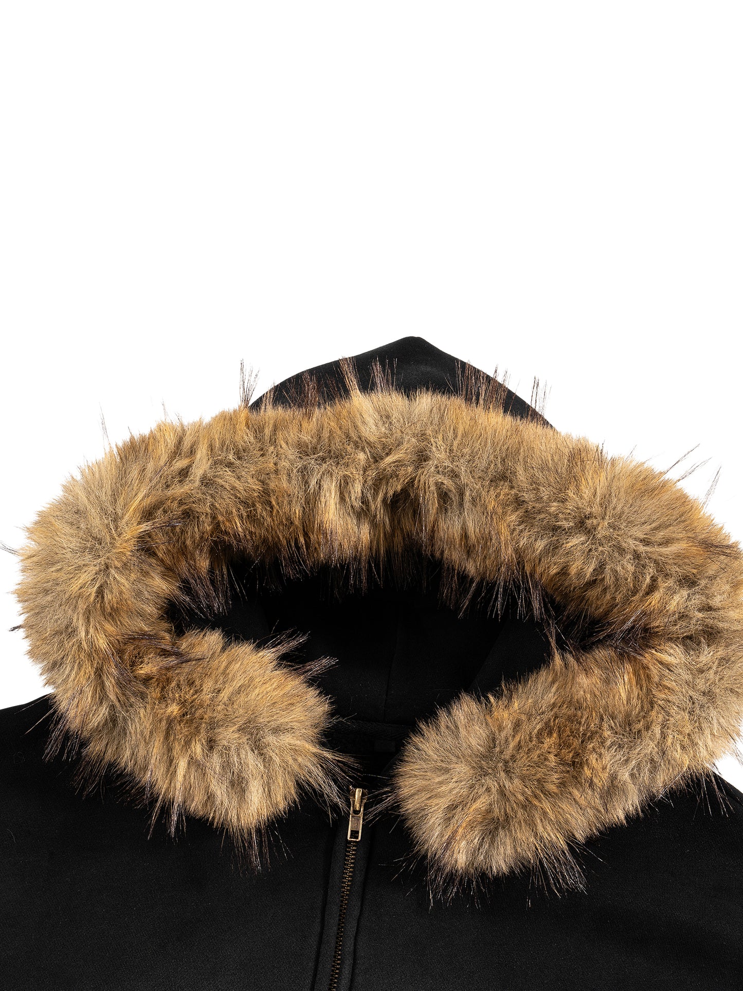Boxy Detachable Fur Zip Up